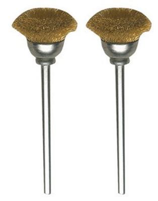 PROXXON komborstel brushes w.shaft 2pcs d=13mm brass