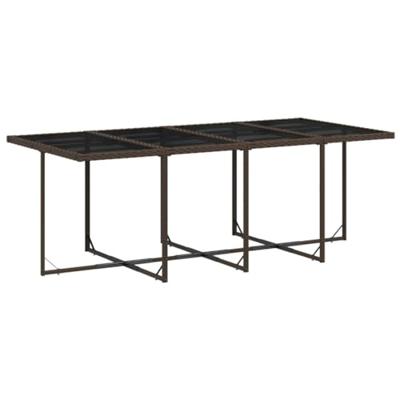 9-delige Tuinset met kussens poly rattan bruin