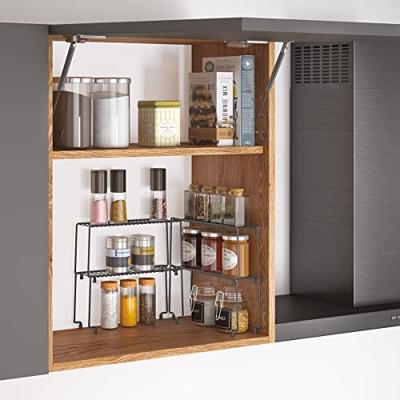 Metaltex Smart Kitchen Stapelrek voor Kruidenpotjes 29x7x14 cm Zwart 2 Stuks