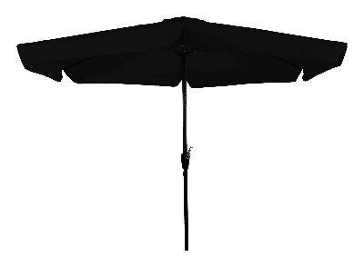 Stokparasol Gemini 300 cm met volan zwart