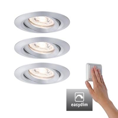Paulmann 92975 EBL Nova mini Plus Coin LED-inbouwlamp Set van 3 stuks 4.20 W Aluminium