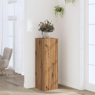 Plantenstandaard 33x33x100 cm bewerkt hout artisanaal eiken Plantenstandaard 33x33x100 cm bewerkt hout artisanaal eiken