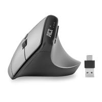 ACT Connectivity Draadloze Ergonomische Muis met Bluetooth en USB-C/USB-A - thumbnail