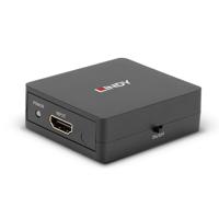 LINDY 38358 2 poorten HDMI-splitter 3840 x 2160 Pixel Zwart - thumbnail