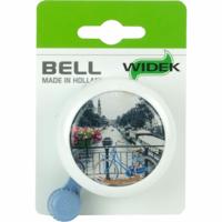 Widek bel wit fiets op brug bij gracht op kaart - thumbnail