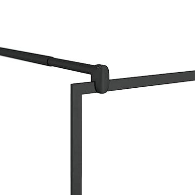 Inloopdouchewand 115x195 cm ESG-glas transparant en zwart