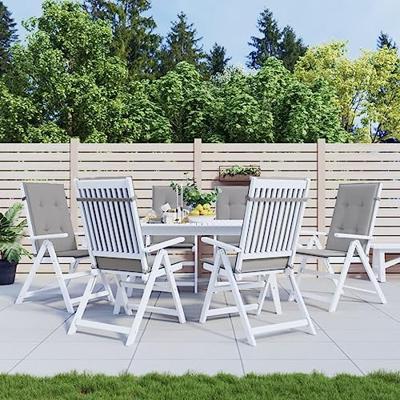 VidaXL Tuinstoelkussens 6 st hoge rug 120x50x3 cm stof grijs VidaXL Tuinstoelkussens 6 st hoge rug 120x50x3 cm stof grijs
