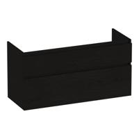 Brauer Delight - Onderkast - 120 cm - met 2 Softclose Lades Greeploos en 1 Sifon Uitsparing - Timber Black - thumbnail