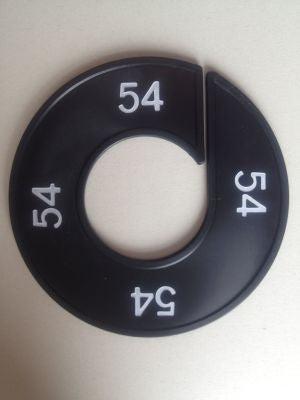 Maatring 9cm zwart/wit 54
