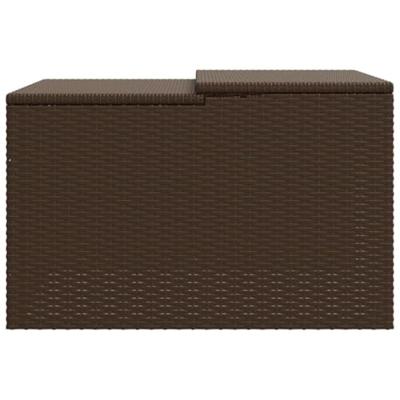VidaXL Garage voor robotmaaier 86x90x52/57 cm poly rattan bruin