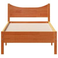 Bedframe massief grenenhout wasbruin 90x200 cm - thumbnail