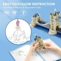 Cubic Fun National Geographic 3D Puzzel The Tower Bridge London 120 Stukjes - thumbnail