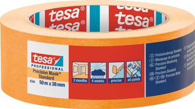 tesa PRECISION STANDARD 04344-00001-00 Maskeertape Präzisionskrepp Geel (l x b) 50 m x 38 mm 1 stuk(s) tesa PRECISION STANDARD 04344-00001-00 Maskeertape Präzisionskrepp Geel (l x b) 50 m x 38 mm 1 stuk(s)