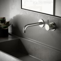 Hotbath Cobber X Afbouwdeel - voor wastafelmengkraan - 18cm uitloop - Geborsteld Nikkel CX105EXT18GN - thumbnail