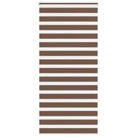 VidaXL Zebra rolgordijn 115x200 cm stofbreedte 110,9cm polyester bruin - thumbnail