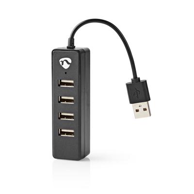 Nedis UHUBU2420BK Usb-hub 4-poorts Usb 2.0 Zwart - thumbnail