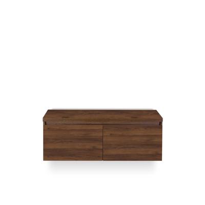 Frozen Badmeubelset 120 cm - Greeplijst in kleur - Incl. Bovenblad Walnoot