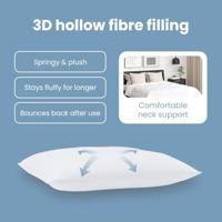 VidaXL Hoofdkussen met kussen wit katoen en polyester - thumbnail