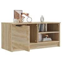 Tv-meubel 80x35x36,5 cm bewerkt hout sonoma eikenkleurig - thumbnail