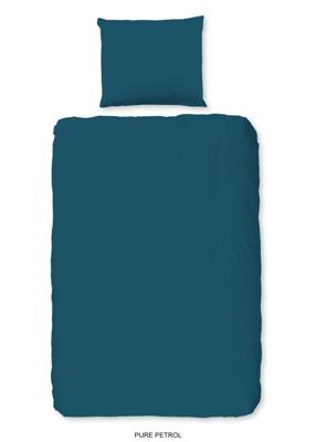 Pure Dekbedovertrek "uni dessin" - Petrol - (140x200/220 cm) - Microfiber Pure Dekbedovertrek "uni dessin" - Petrol - (140x200/220 cm) - Microfiber