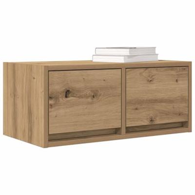 Tv-meubelen 2 st 60x31x25,5 cm bewerkt hout artisanaal eiken Tv-meubelen 2 st 60x31x25,5 cm bewerkt hout artisanaal eiken