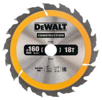 DeWALT Cirkelzaagblad voor Hout | Construction | Ø 160mm Asgat 20mm 18T - DT1931-QZ - thumbnail