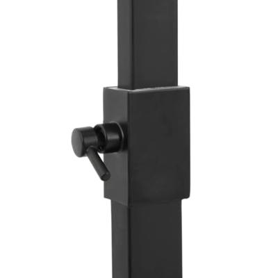 VidaXL Douchekoppenset dubbel met mengkraan en slang messing zwart