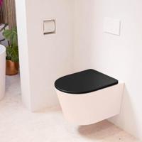 MONDIAZ LAVIE hangend toilet single fire rimless diepspoel Rosee, Toiletzitting met quick-release & softclose Urban - thumbnail