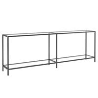 Wandtafel 220x35x75,5 cm gehard glas transparant - thumbnail