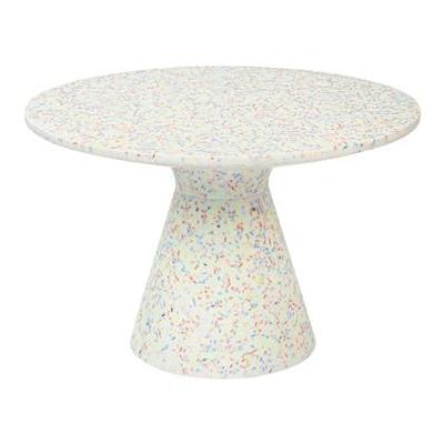 Zuiver Ronde Salontafel 'Victoria' Terrazzo, 50cm, kleur Wit