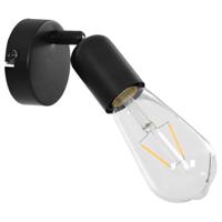 VidaXL Spotlights 2 st met filament peren 2 w e27 zwart - thumbnail