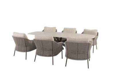 Florence low diningset met Nevada tafel terre sabia panna 250 x 105 cm Taste - Taste