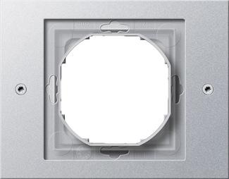 Gira TX 44 afdekraam 1-voudig aluminium