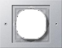 Gira TX 44 afdekraam 1-voudig aluminium - thumbnail