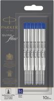 Parker Quinkflow vulling voor balpen, medium, blauw, blister met 10 stuks - thumbnail
