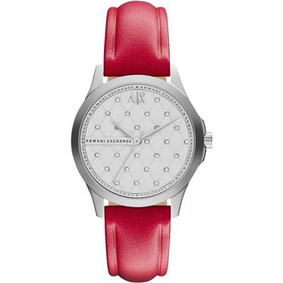 Horlogeband Armani Exchange AX5224 Leder Rood 18mm