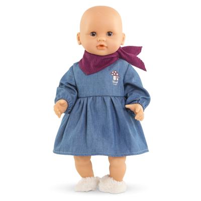 Corolle jeans jurk met sjaal kleine ontdekker - 30cm