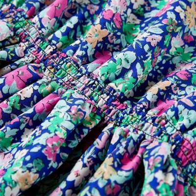 Kinderjurk met ruche mouwen 140 kobaltblauw Kinderjurk met ruche mouwen 140 kobaltblauw