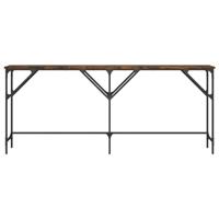 Wandtafel 180x29x75 cm bewerkt hout gerookt eikenkleurig - thumbnail