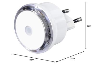 Hama Led-nachtlampje Basic met stekker, schemersensor, energiebesp. Wit