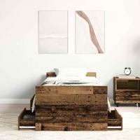 Bedframe zonder matras 100x200 cm bewerkt hout oud hout - thumbnail