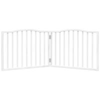 VidaXL Hondenhek inklapbaar 2 panelen 160 cm populierenhout wit - thumbnail