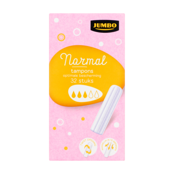 Jumbo Normal Tampons 32 Stuks Jumbo Normal Tampons 32 Stuks