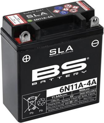 BS-BATTERY batterij "6n11a-4a". battery 6n11a-4a bs sla
