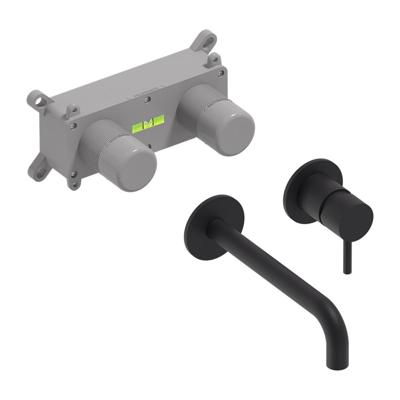 Inbouw Wastafelmengkraan MAY Stilo Eenhendel Incl. Inbouwbox Mat Zwart PED Inbouw Wastafelmengkraan MAY Stilo Eenhendel Incl. Inbouwbox Mat Zwart PED