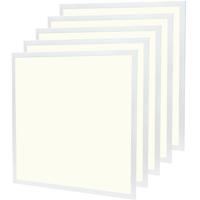 LED Paneel 60x60 5 Pack - Aigi Limno Slim - Natuurlijk Wit 4000K - 32W - Smart LED - Slimme LED - Dimbaar - Inbouw Vierkant - Mat Wit - Flikkervrij - thumbnail