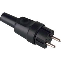 Bachmann 919.179 CEE 7/17 stekker Massief rubber 250 V Zwart IP44 - thumbnail