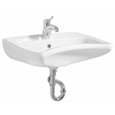 Rolstoel Wastafel BWS 49x60 cm 1 Kraangat Keramiek Wit