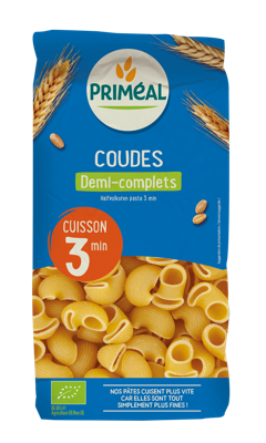Primeal Coudes halfvolkoren snelkook 3 minuten bio 500 Gram