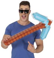 Opblaasbaar Diamond Pickaxe (69cm) - thumbnail